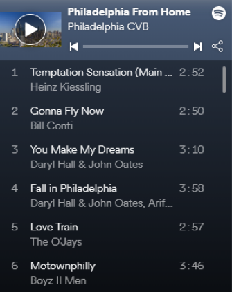 Playlist Phillyfrom home